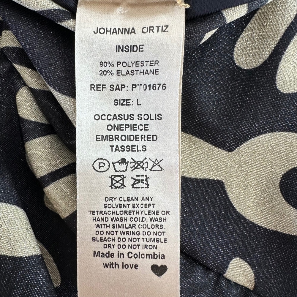 Johanna Ortiz Occasus Solis One Piece Swimsuit Women Large Fans Black Resort NWT - Picture 9 of 15